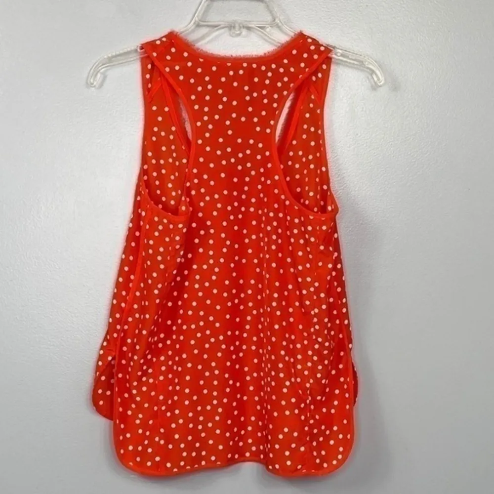 Juicy Couture Orange White Polka Dot Racerback Tank Top Summer Retro Y2K XS - Image 5