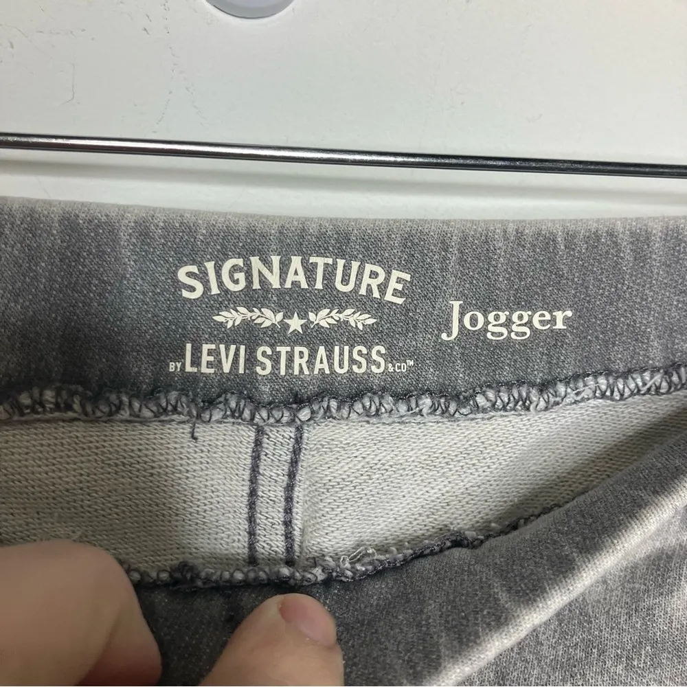 Levi Strauss jogger pull on‎ pants soft acid Wash gray size 10 - Image 4