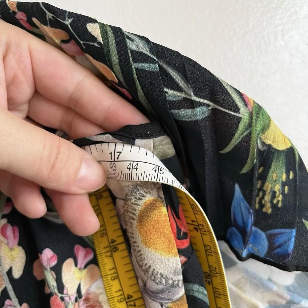 DELFI COLLECTIVE Women Green Dress Xs Accordion Neck Anthropologie Black - Image 12