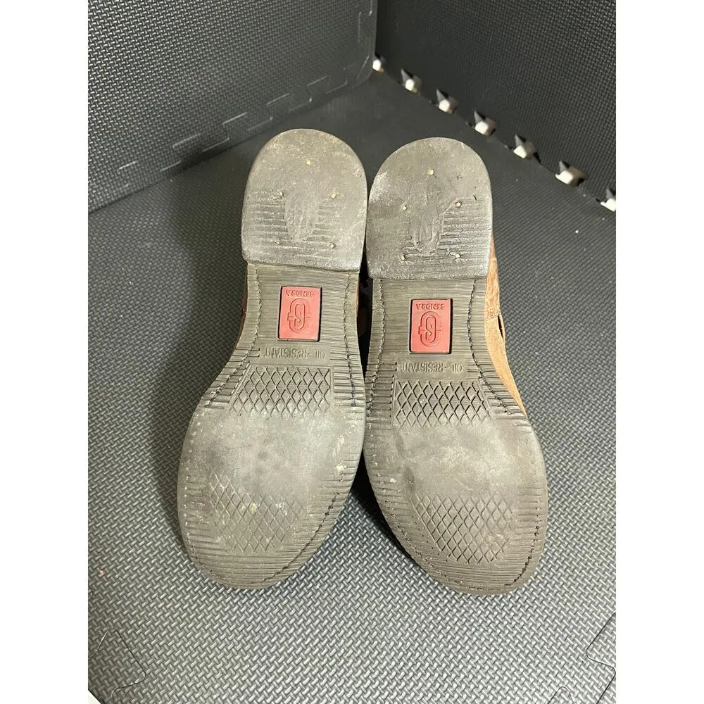 Sendra Boots Womens Western Ankle Leather Slouchy Block Heel Cowboy Brown 39 Size 8 - Image 5