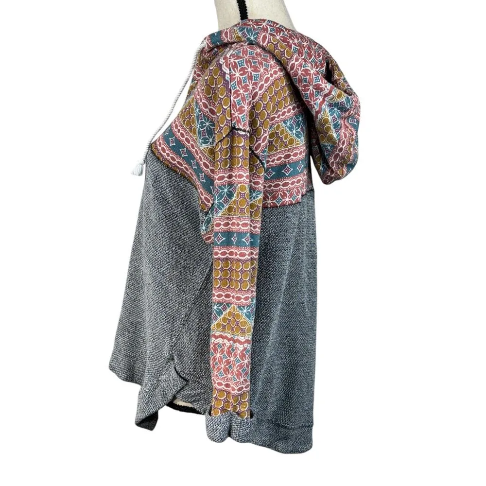 Anthropologie Saturday Sunday Medium Lesia Sweatshirt Hoodie Pullover 3/4 Sleeve - Image 8