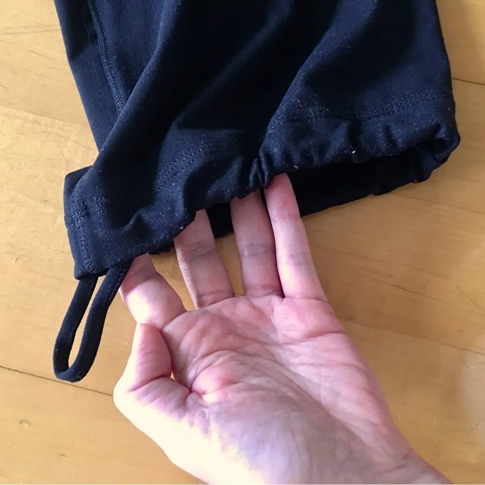 Adidas Capri Leggings w/ Drawstring Waist, Leg Openings, Black, Size S - Image 10