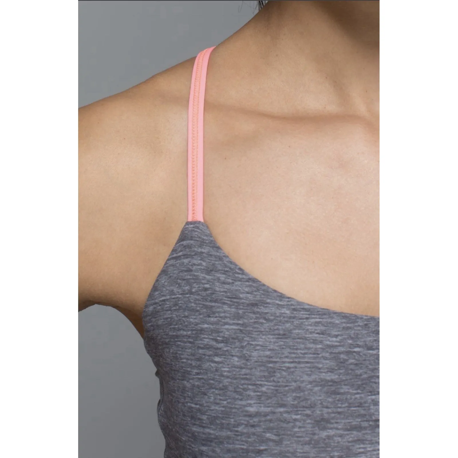 Lululemon Heathered Slate Grapefruit‎ Dancing Warrior Athleisure Tank Top Size 4 Gray - Image 4