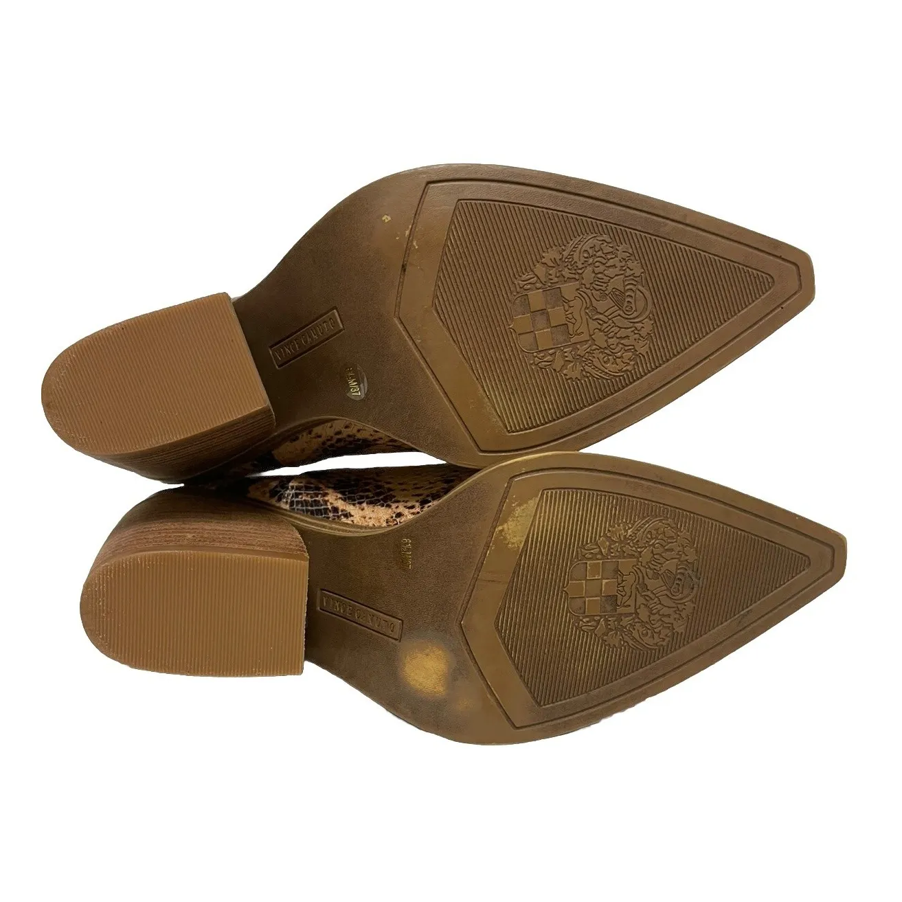 Vince Camuto Gigietta Faux Snake Skin High Block Heel Western Booties Size 6.5M - Image 14