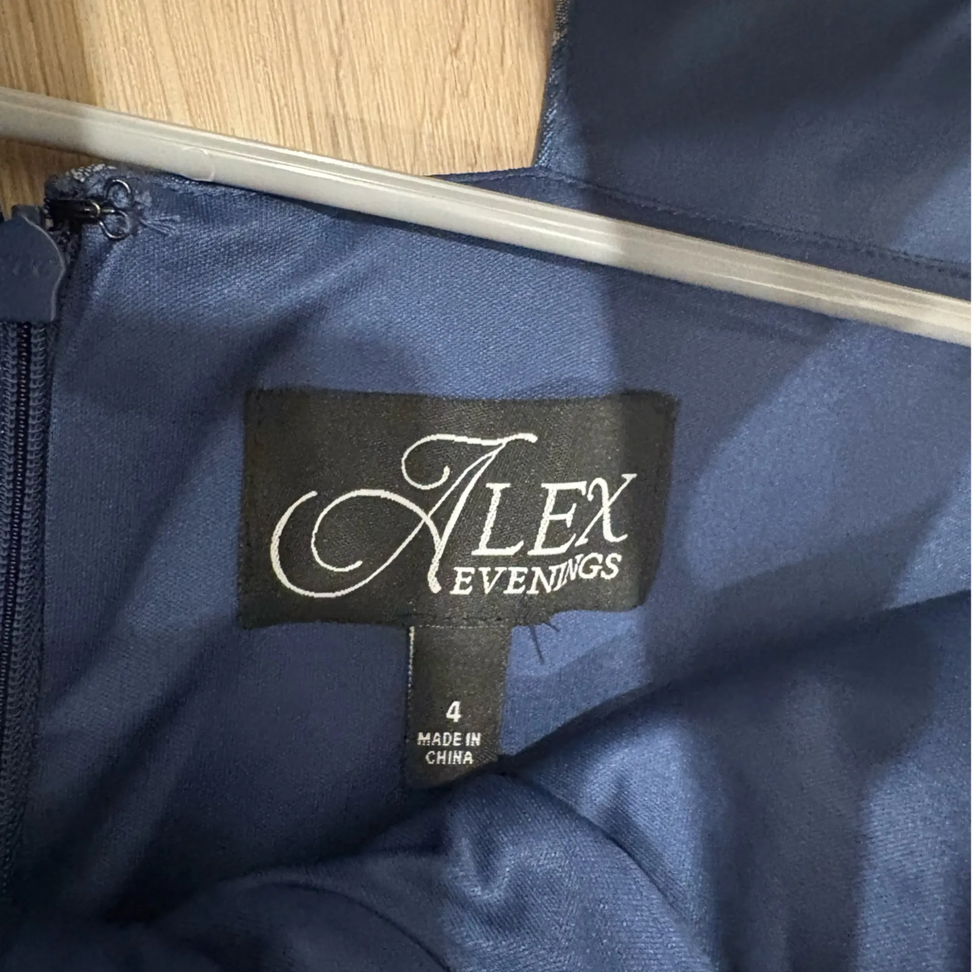 Alex Evenings Navy Floral A Line Mother of the Groom/Bride Dress - Image 8