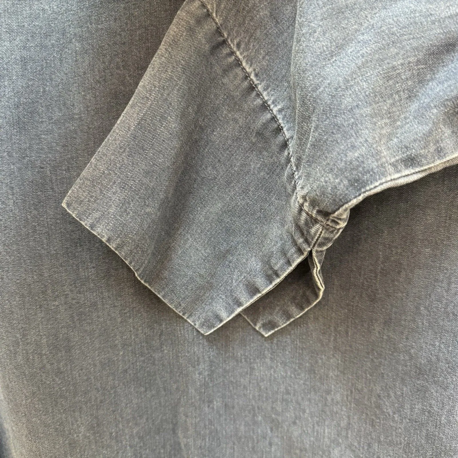 Soft Surroundings Positano Getaway V Neck Shift Dress Sz S Chambray Denim Tencel - Image 8