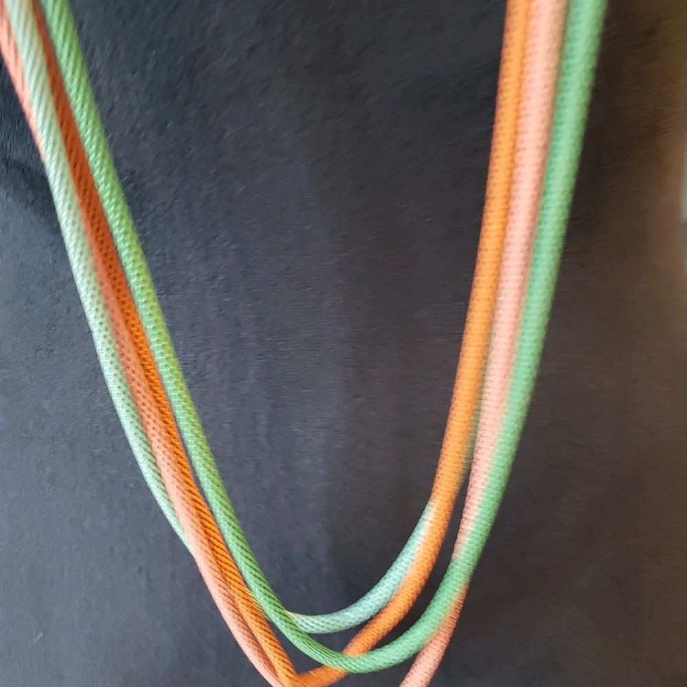 Womens Fashion Multicolor Macrame Cord Fabric Roop Long Collar Necklace Jewelry - Image 3