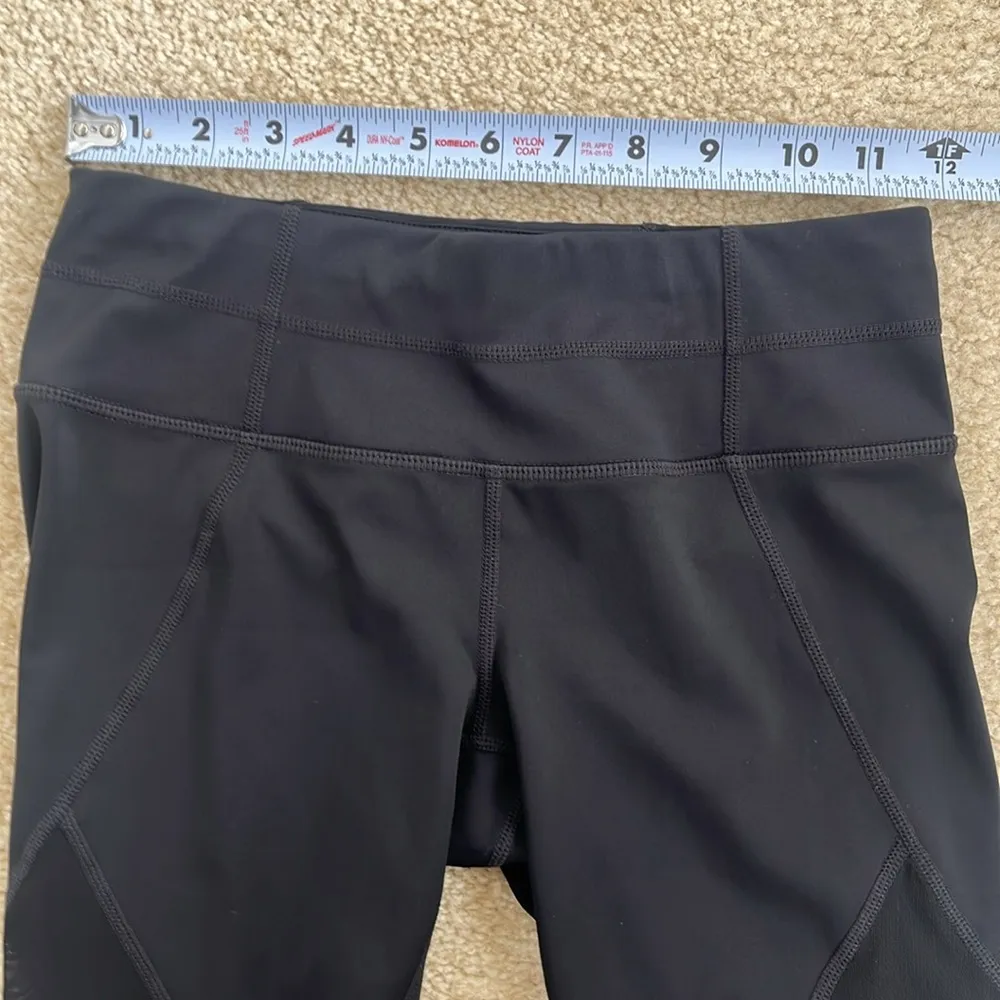Like New Athleta Aura Sonar Capri Cropped Mesh Leggings in Black XS Petite XSP - Image 9