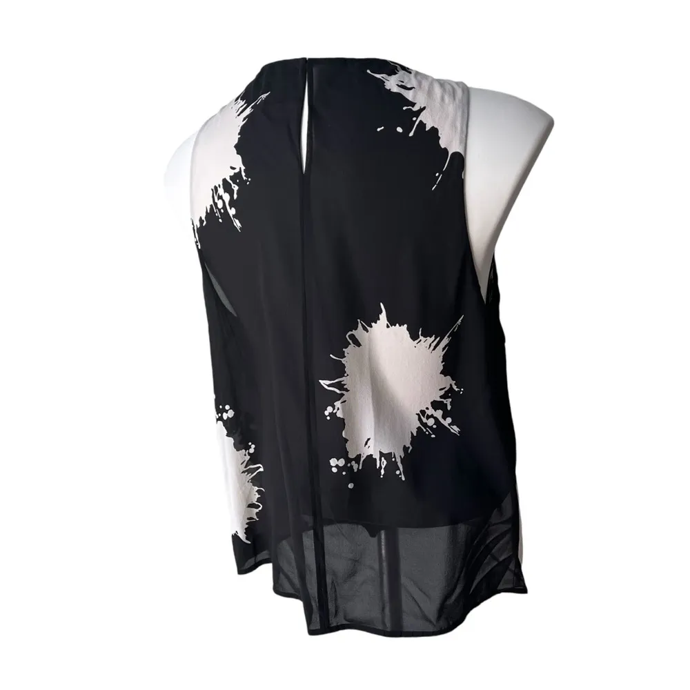 3.1 PHILLIP LIM Paint Splatter Silk Blouse, Sz 8 - Image 7