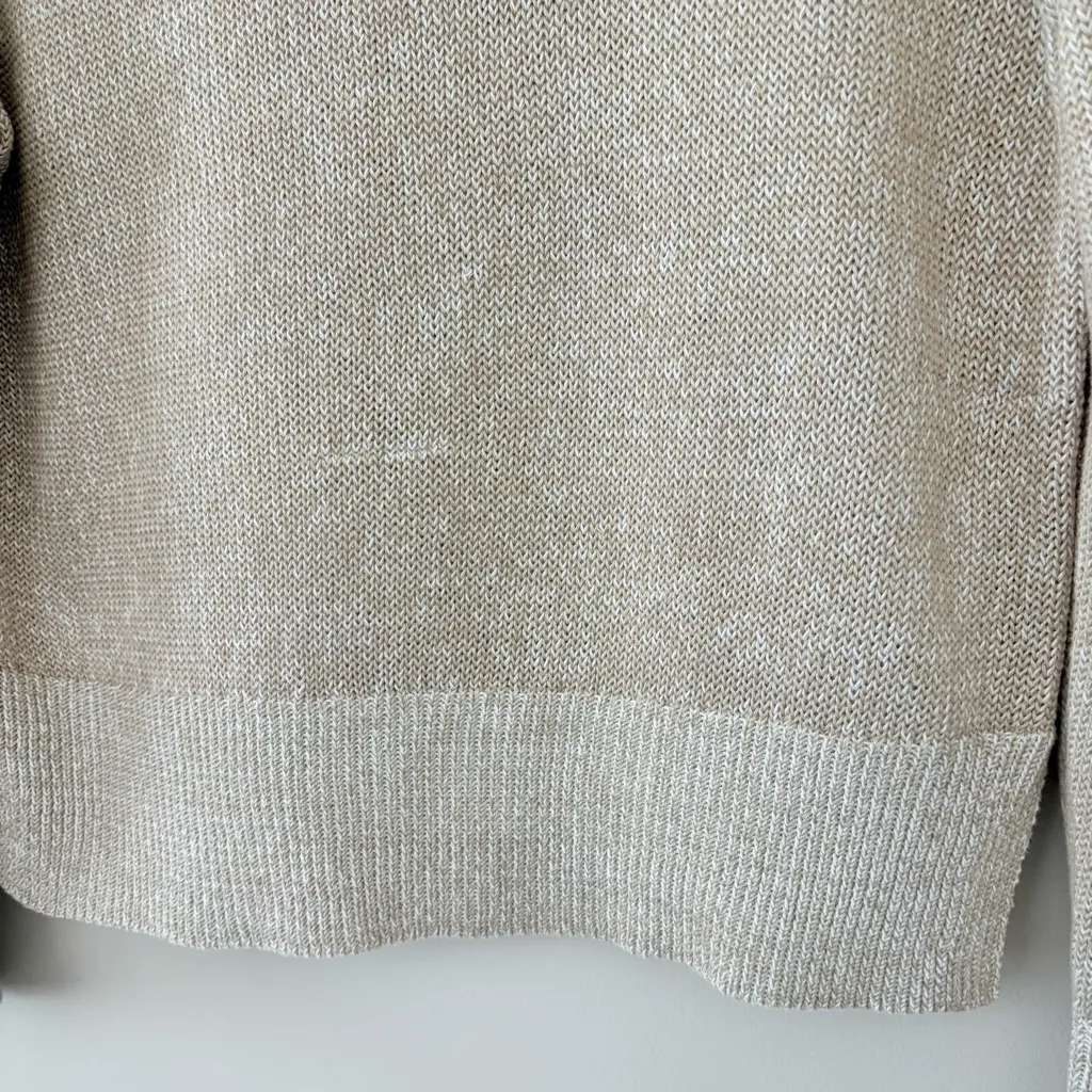 J Crew Relaxed cotton-linen blend beach sweater Knit Pullover Crewneck Size XS - Image 5