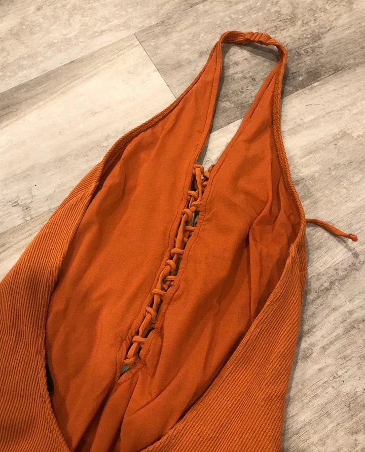 ZARA Ribbed Halter Body Suit - Image 2