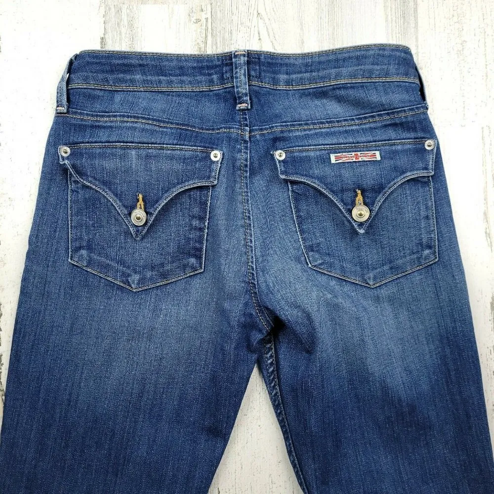 Hudson Jeans Women's Bacara Straight Flood Cuff Cropped Blue Size 25 (27X26)EUC - Image 10