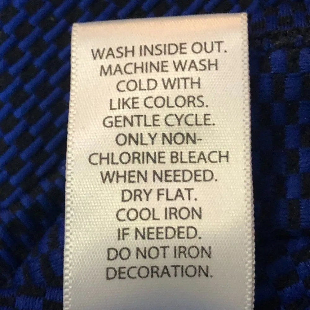 Dana Buchman Blouse Womens L Used Blue Black - Image 10