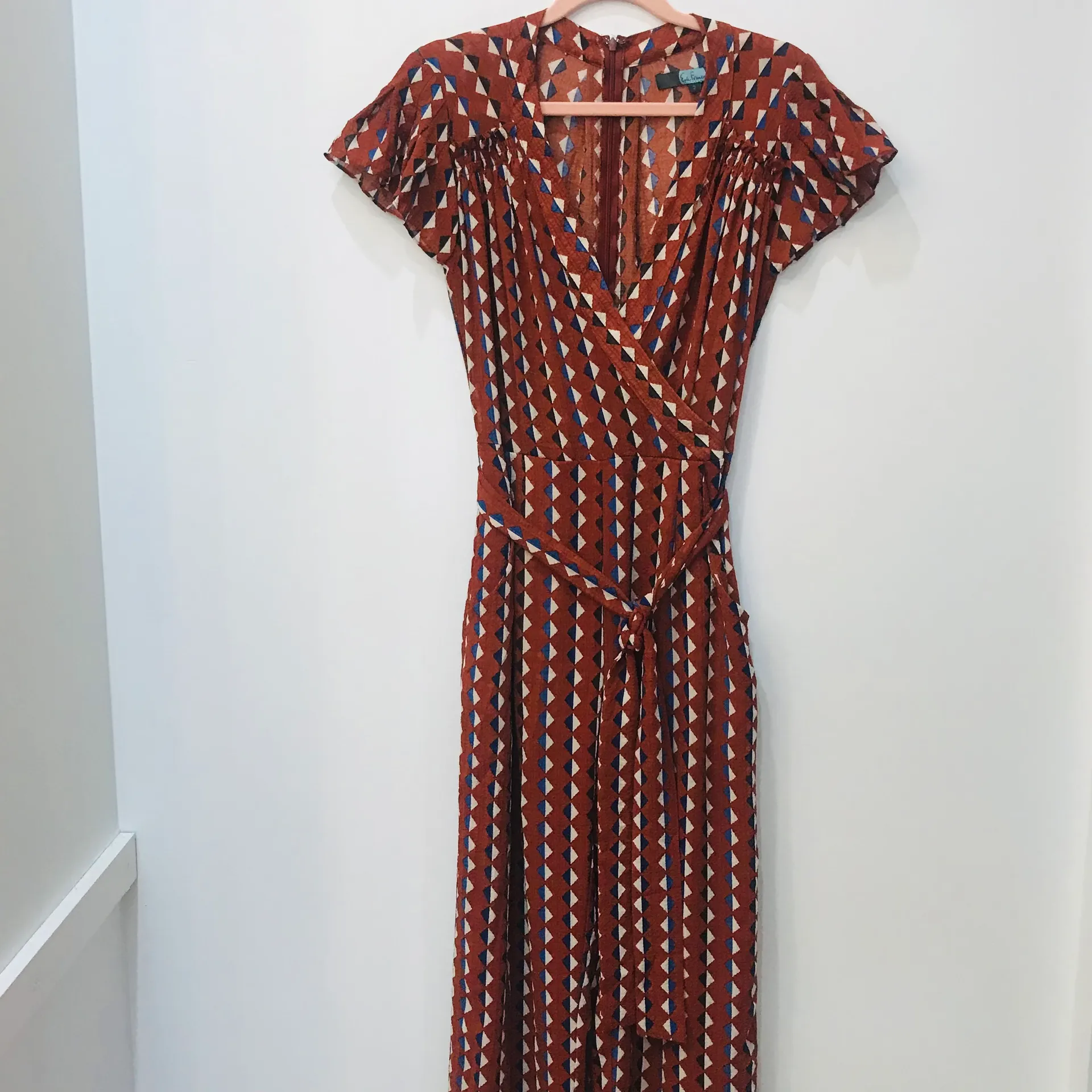 Eva Franco Wide Leg Jumpsuit with Angel Sleeves sz 2.  - Image 4