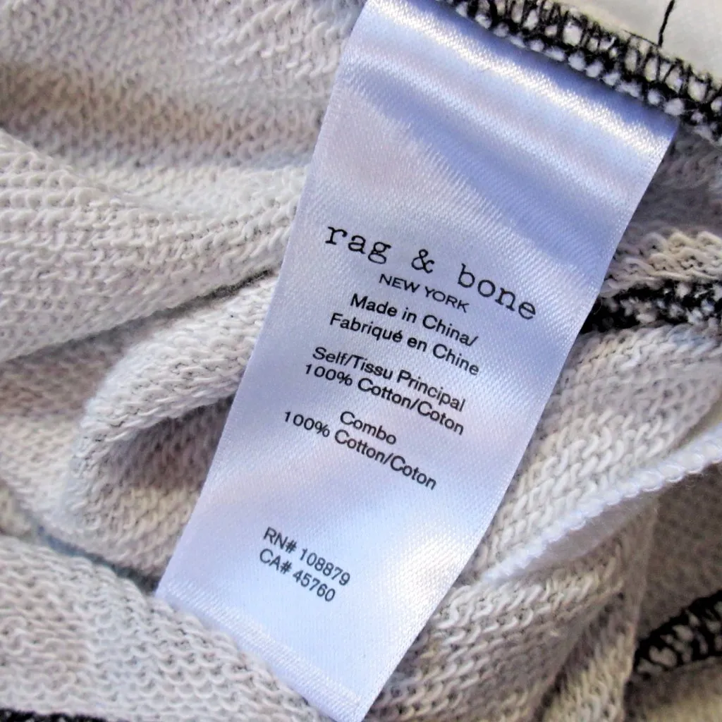 NWT rag & bone Miramar Jogger in Black Magic Photo Print Faux Jean Sweatpant XXS - Image 5