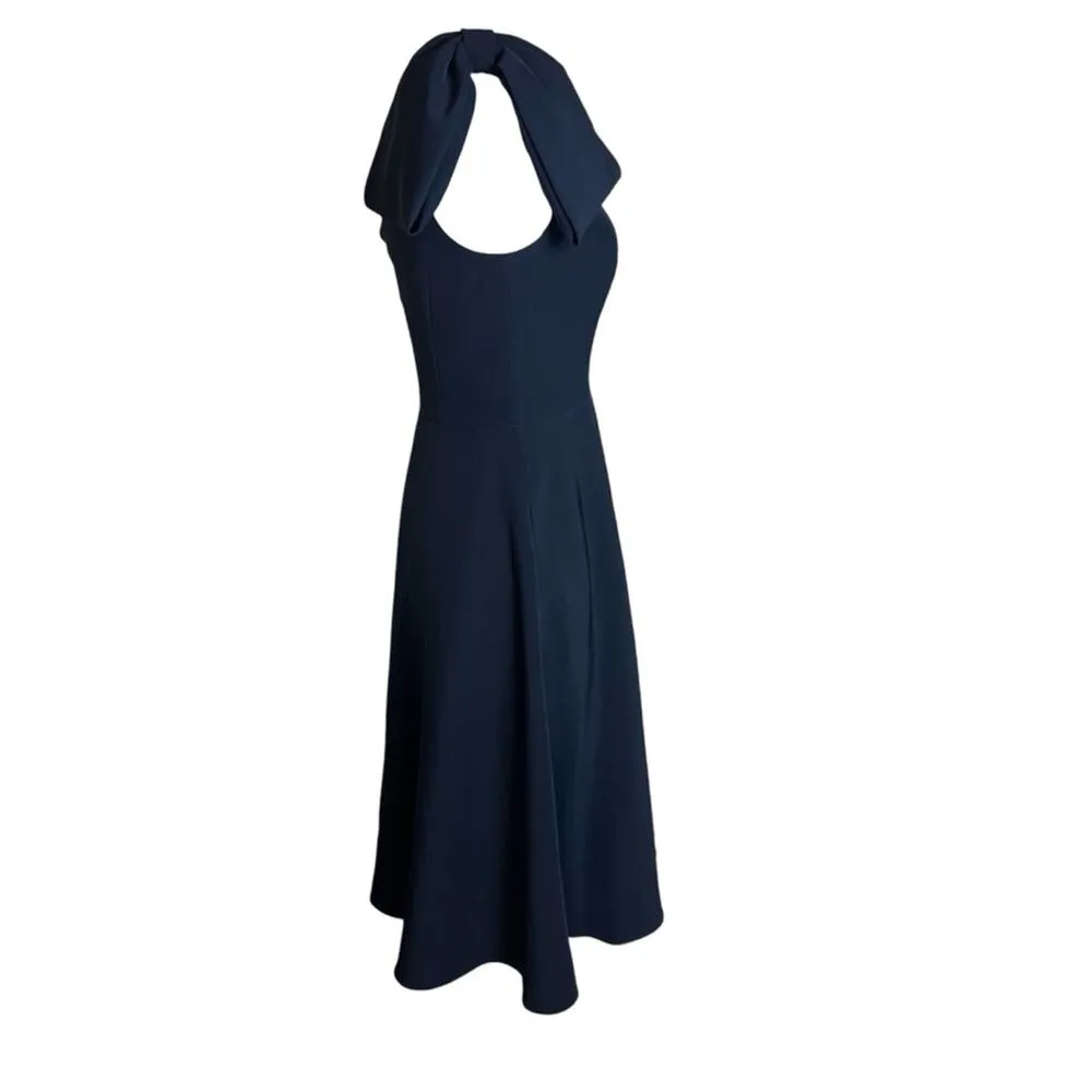 Gal Meets Glam Yvonne Navy One Shoulder
Bow Dress Sz 0 - Image 5