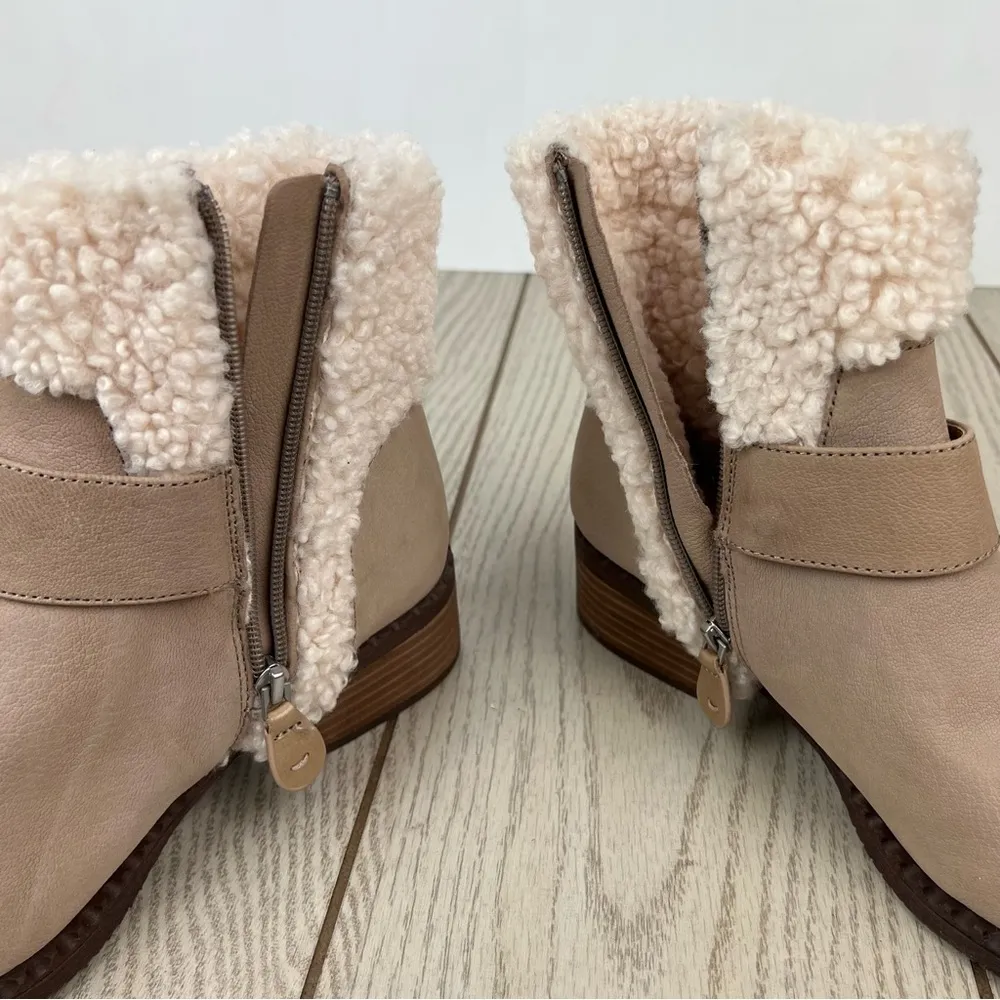 Gentle Souls by Kenneth Cole Best Cozy Slit Moto Boots 8.5 Mushroom Leather $295 - Image 6