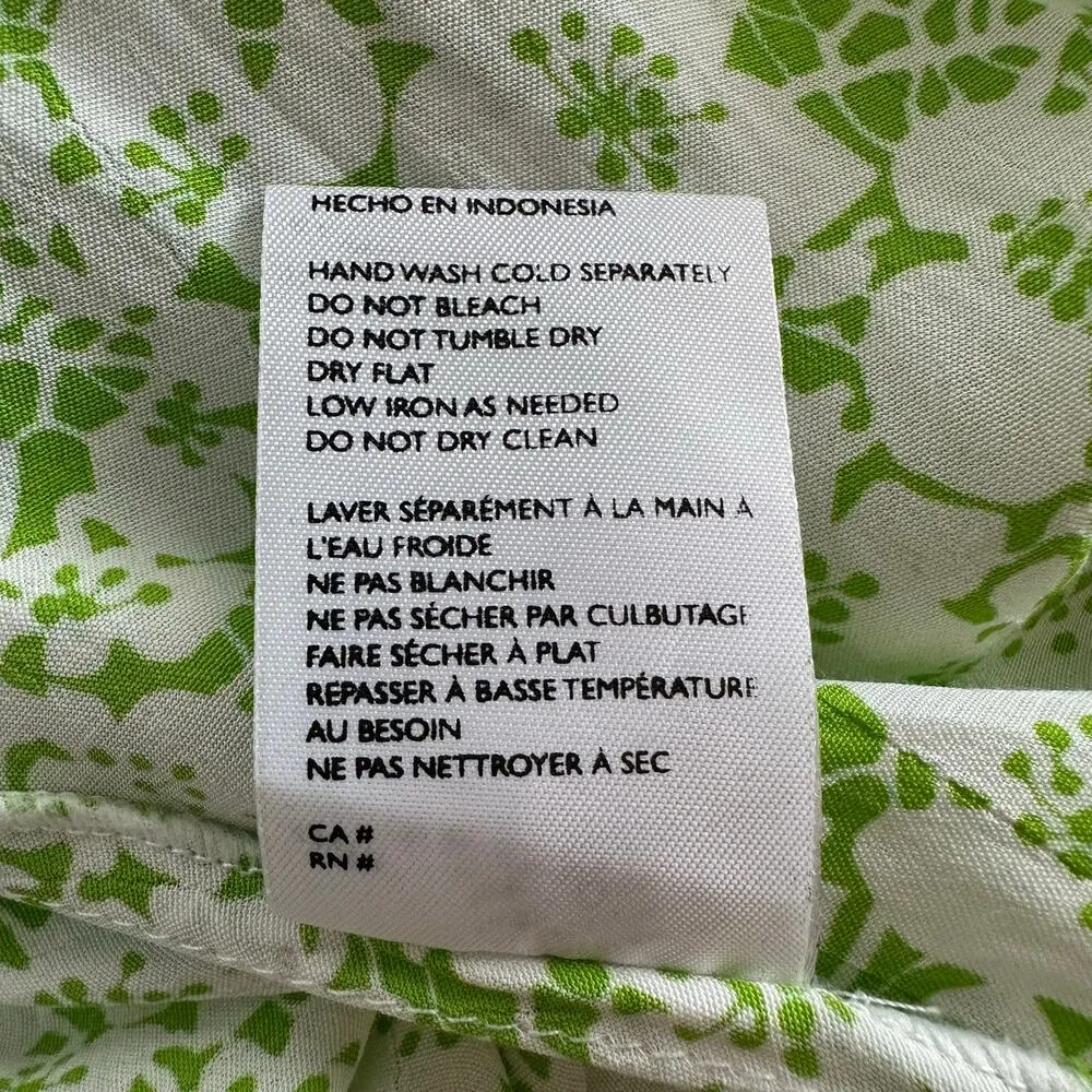 Faithfull the Brand lime green & white floral off-the-shoulder midi dress size 2 - Image 9