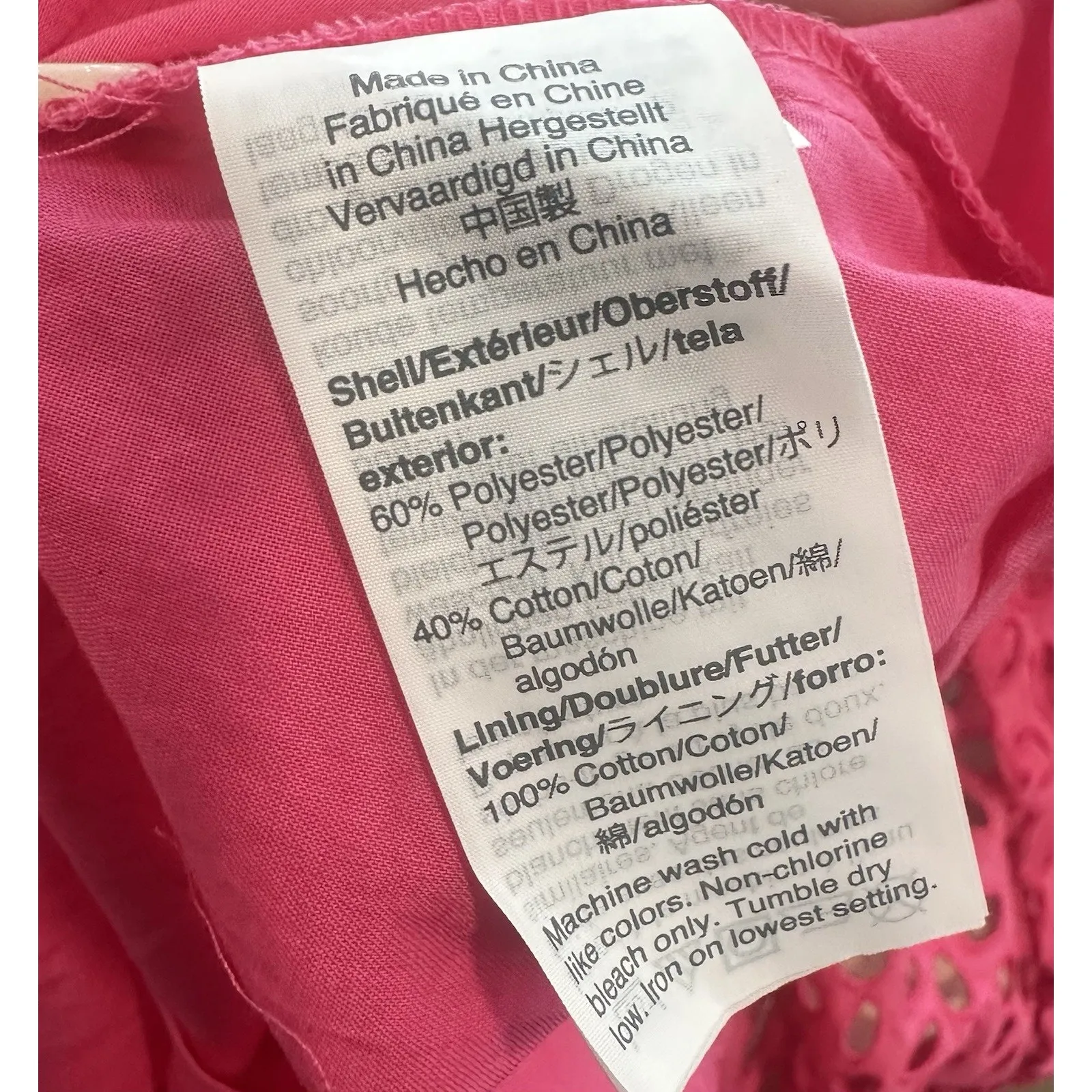 J. Crew Hot Pink Embroidered Eyelet Tiered Popover Dress Size XXS - Image 10