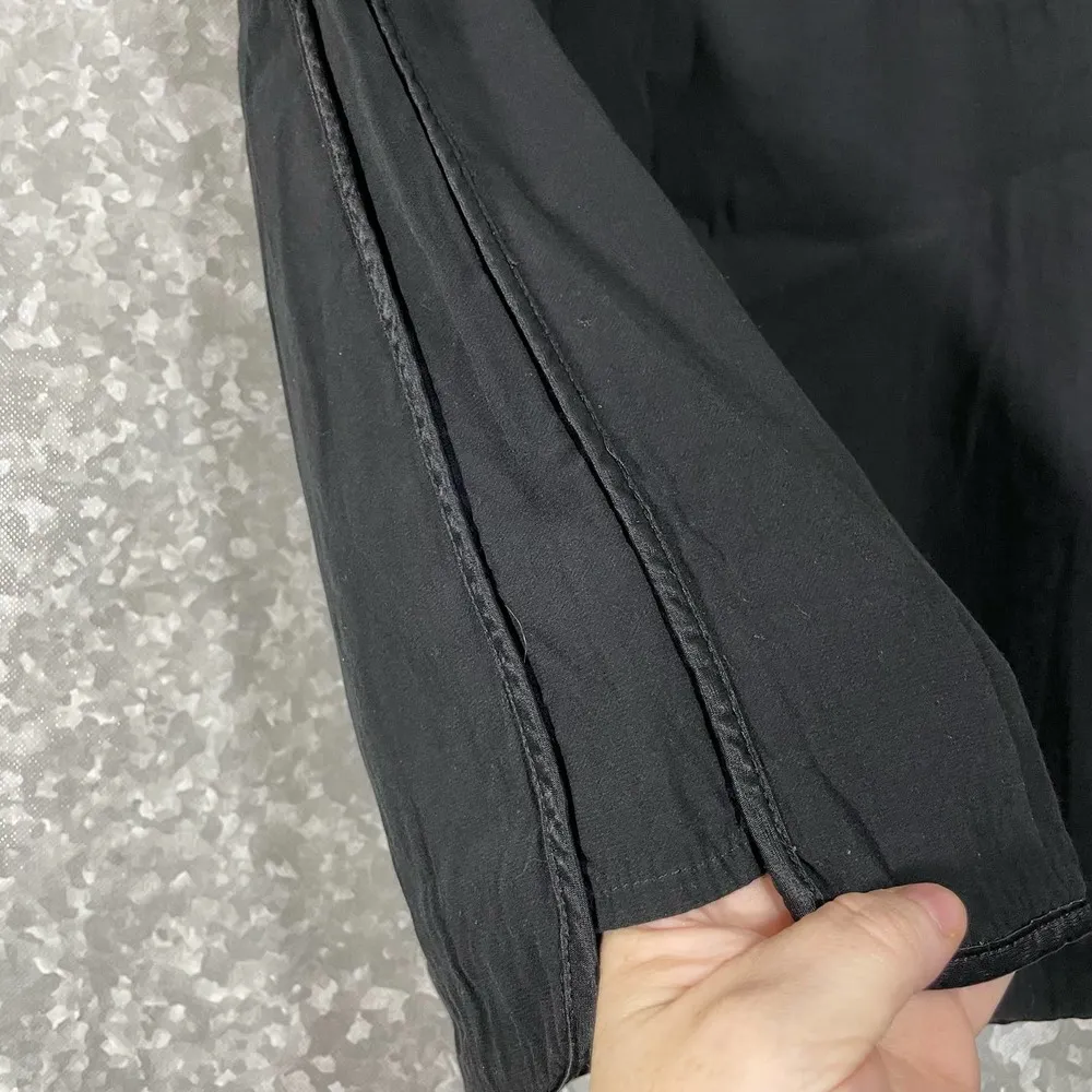 Ann Taylor LOFT Black Elastic Waist Straight Skirt - Size Small - Knee Length - Image 3