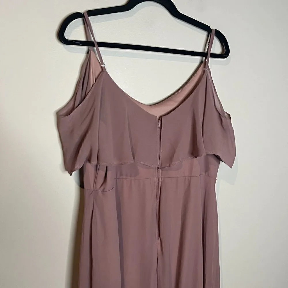 Birdy Grey Jane Convertible Cold Shoulder dress - Chiffon Dark Mauve - Image 5