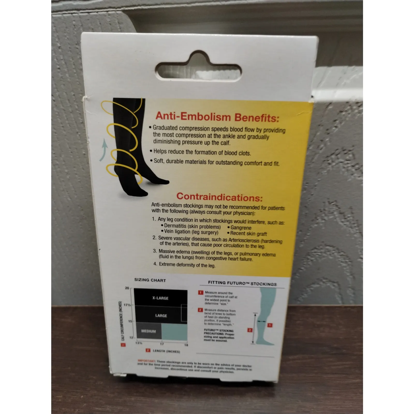 NEW Futuro by 3M Unisex Size Medium White Anti - Image 2