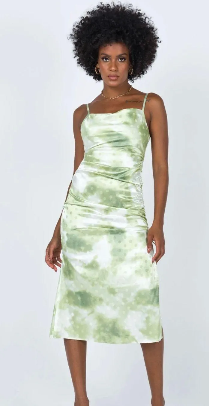 sage green disco Dress - Image 2