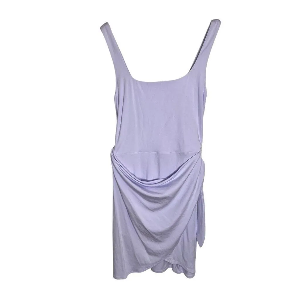 Wilfred Aritzia Saturn Mini Dress Women's XS Lavender Purple Wrap Asymmetrical - Image 9