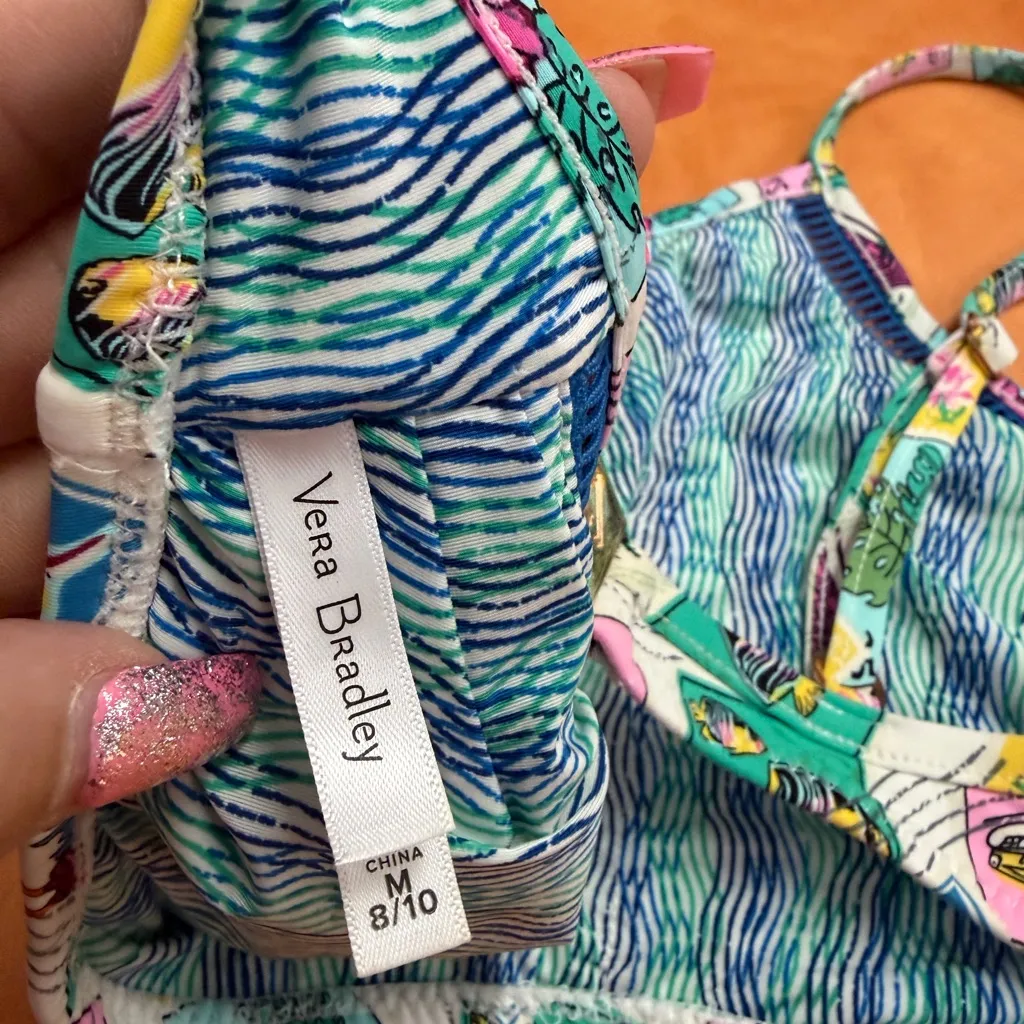 Vera Bradley Colorful Patterned Bikini Top - Image 3