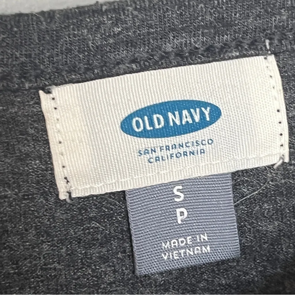 Old Navy Dark Gray Lace Sleeve Long Sleeve Top - Image 4