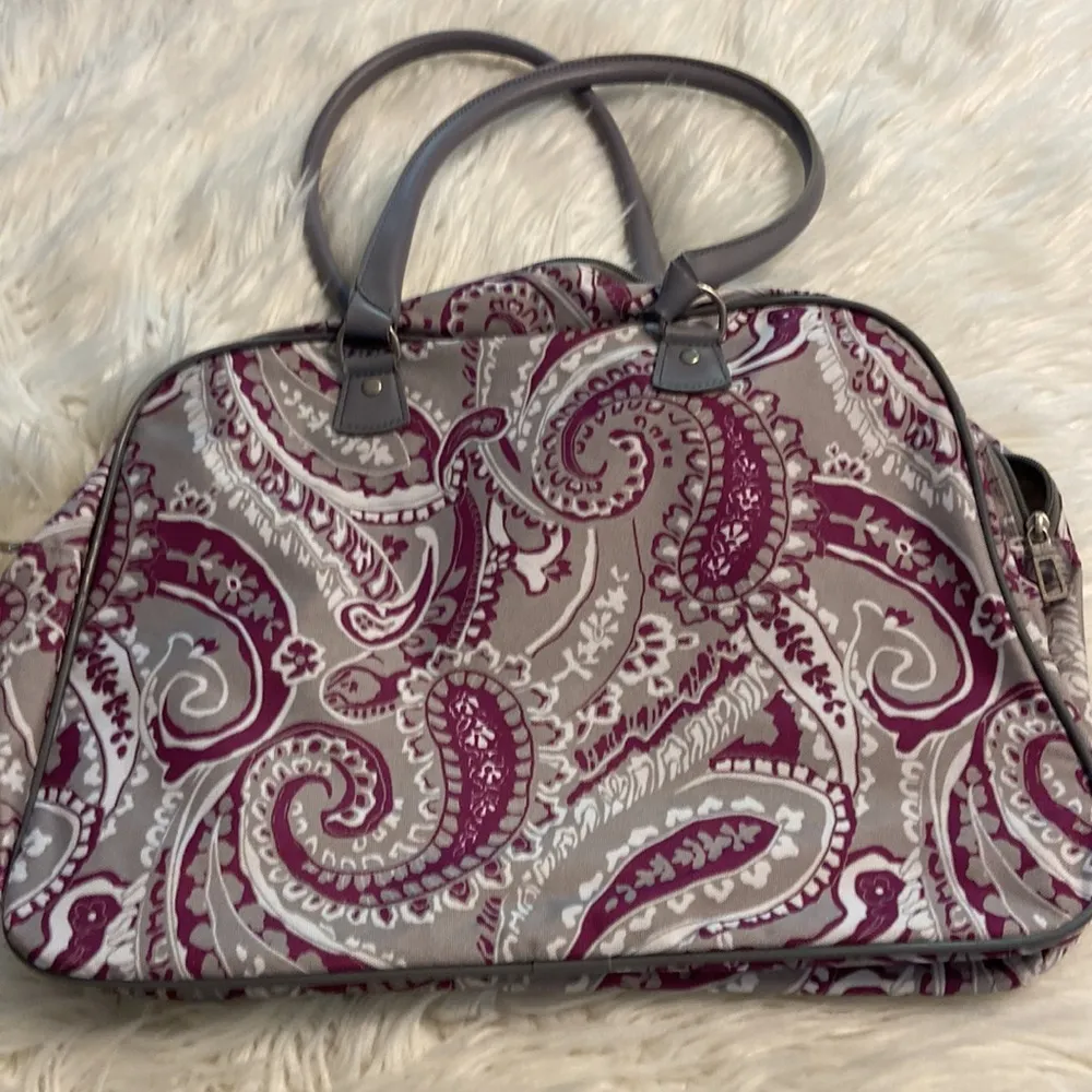 Protocol Travel Bag beautiful gray and purple combination size 17” long 13”wide - Image 6