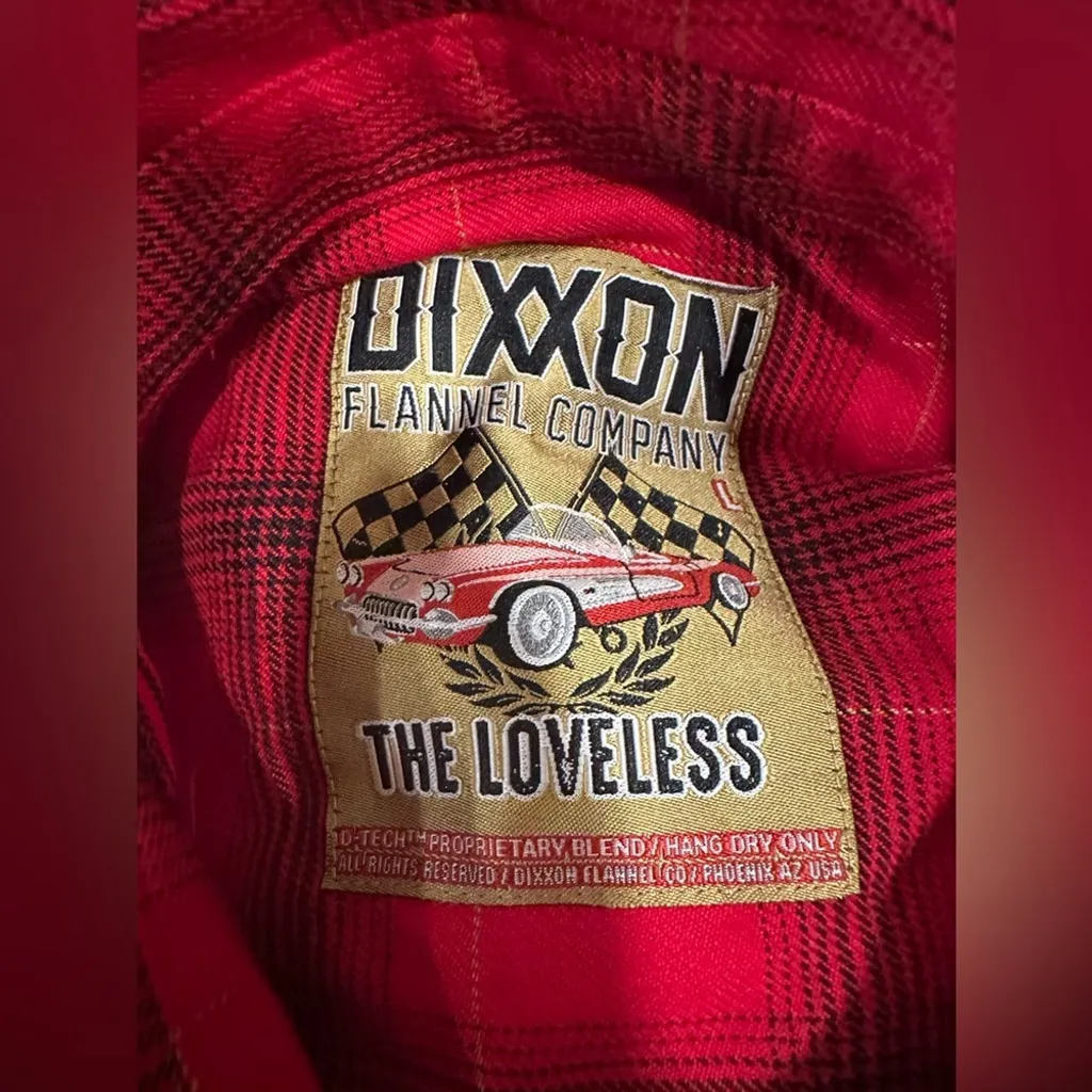 NWT DIXXON Women's Red Plaid FLANNEL BUTTON UP SHIRT ( cropped ) Size L - Image 6