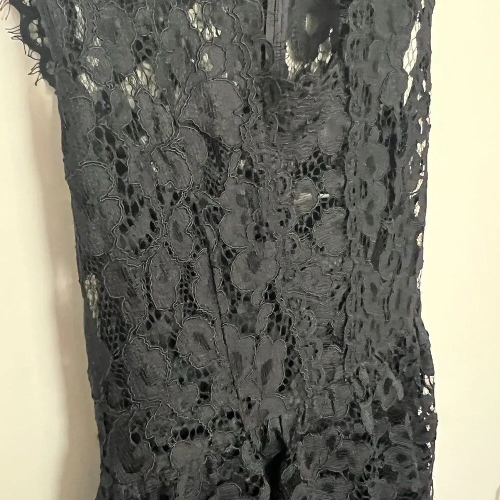 Shoshanna Vanita Black lace peplum dress size 2 - Image 13