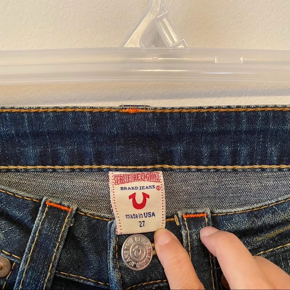 TRUE RELIGION Straight Leg Cropped Capri Jeans 27 - Image 6