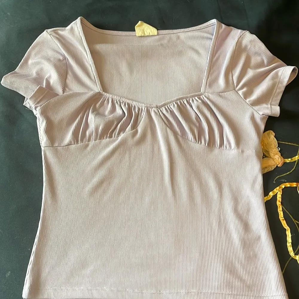 One Step Up Lilac Square Neck Line Top - Image 2