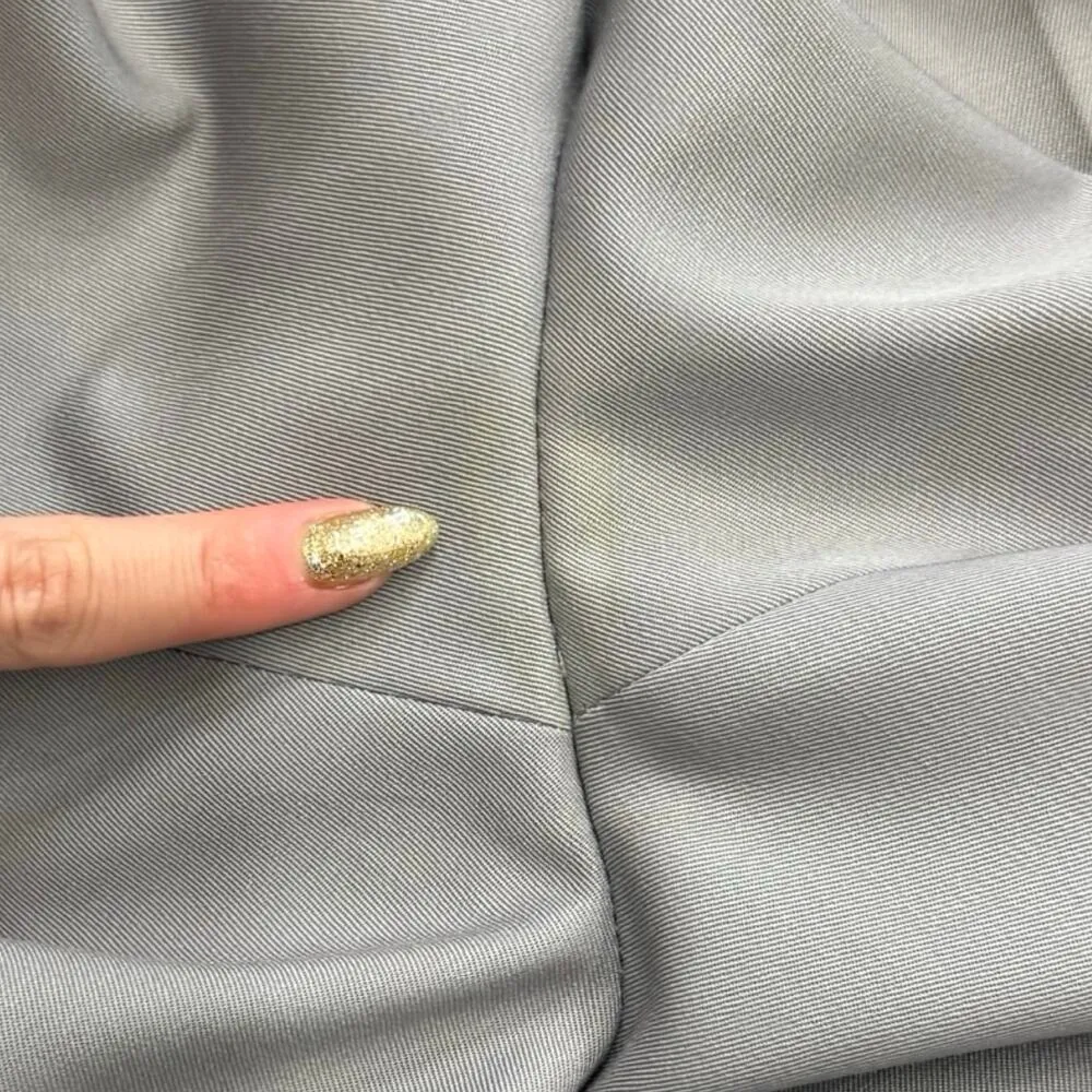 Vintage 70s Light Gray Le Painty High Waisted Tapered Pleated Pants size 24 - Image 3