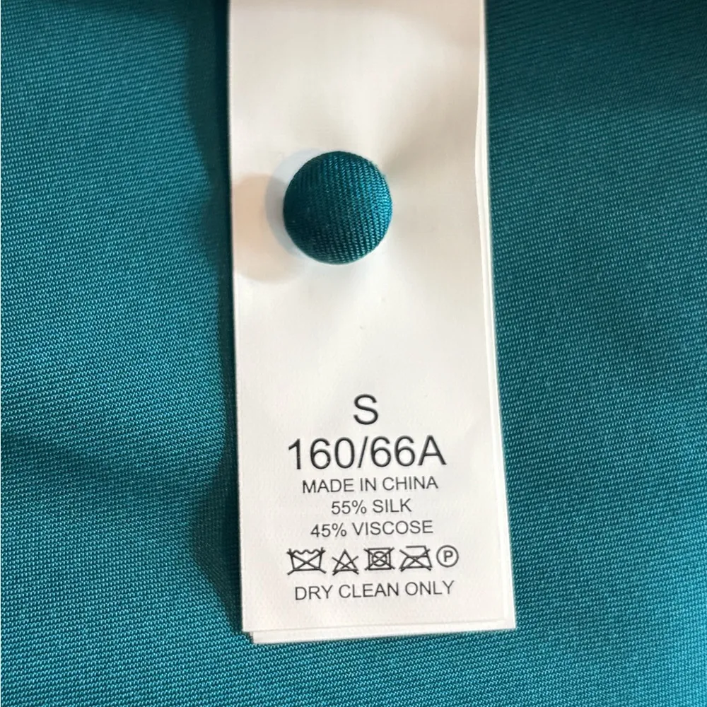 KATE SPADE Silk-blend Twill Smocked-waist Dress In Dark dress size small NWT - Image 13