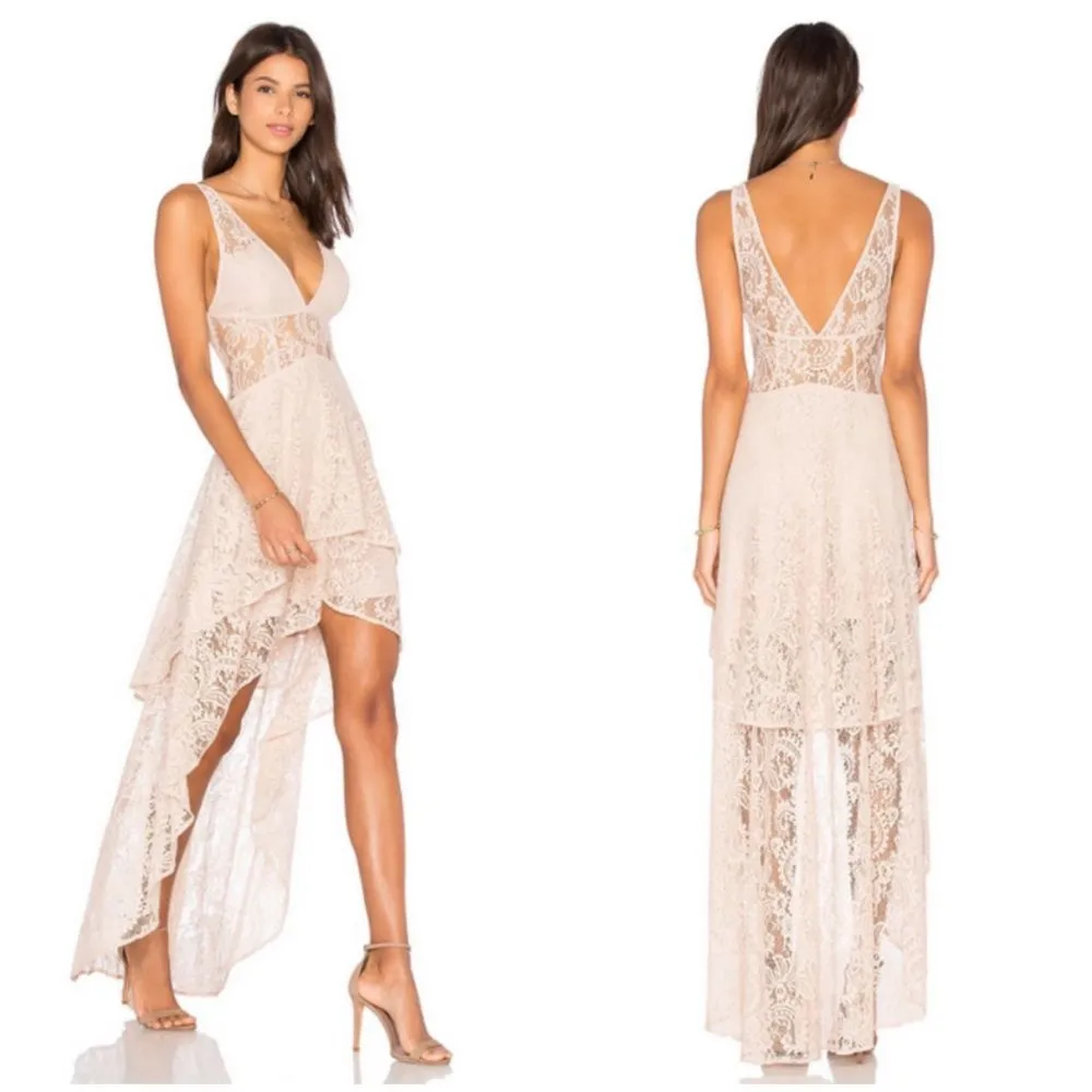 💕TJD THE JETSET DIARIES💕 The Resort Lace Maxi Dress ~ Nude XS - Image 8