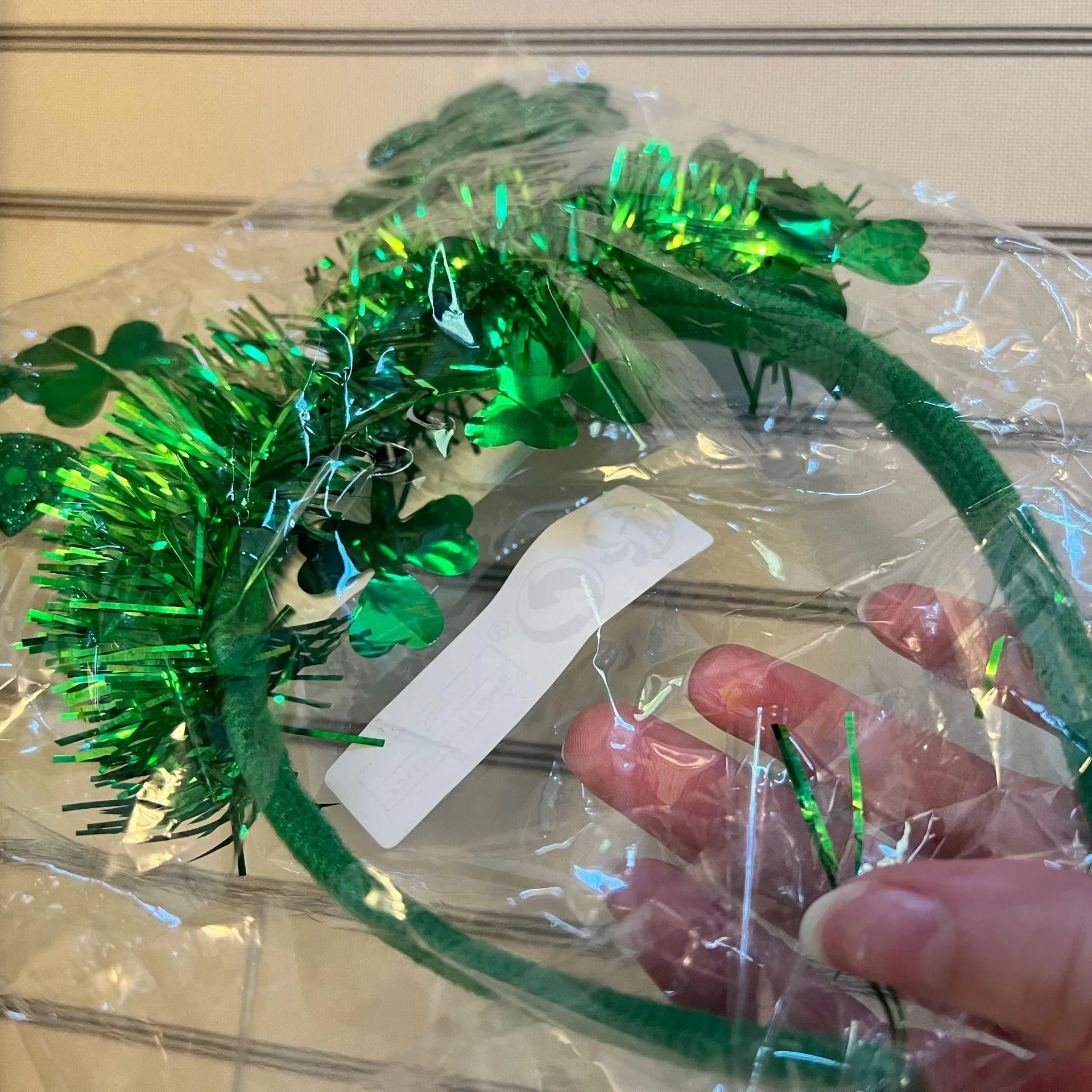 St Patrick’s Day Clover Headband Green - Image 4