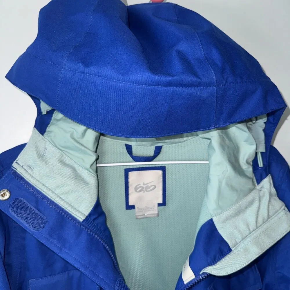 Vintage Y2K Nike 6.0 Snowboard Ski Skate Jacket Parka Coat Women XL Blue Dunk - Image 10