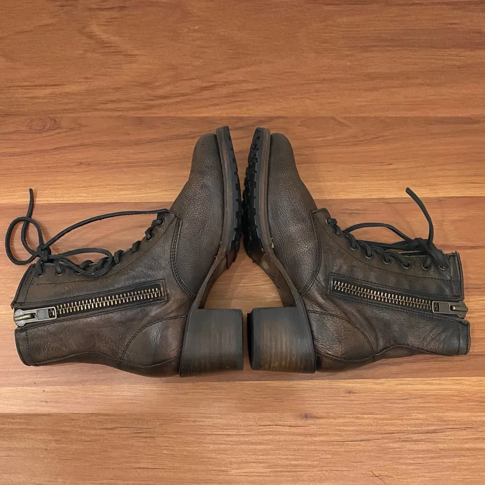 FREEBIRD By Steven 99202 “Cavalier” Brown Leather Lace Up Boots Women’s Size 7 - Image 8