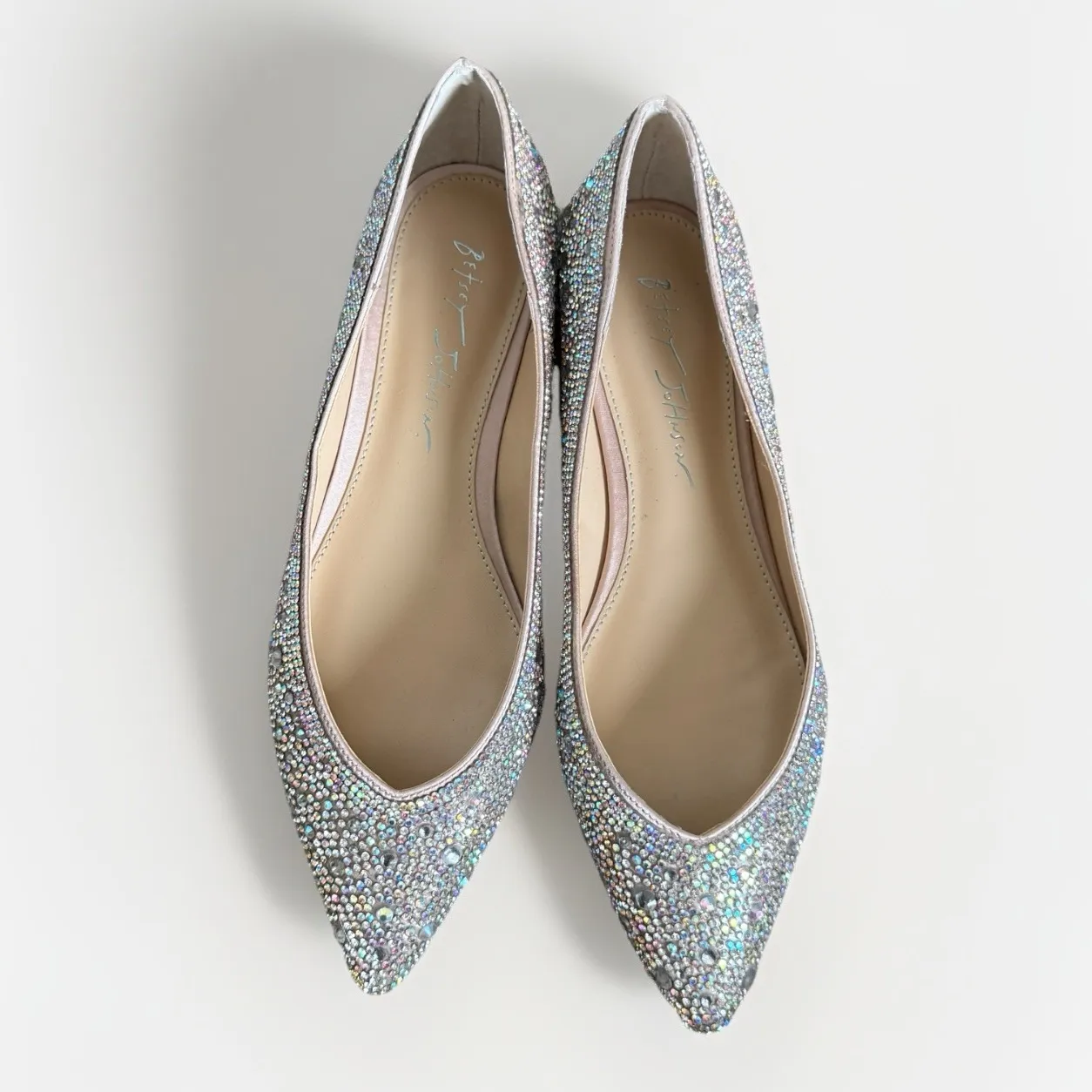 Betsy Johnson Jude Rhinestone Size‎ 7 Pointed Toe Wedding Ballet Flat Bridal - Image 3