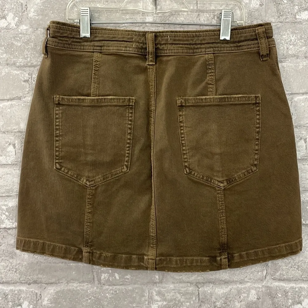 Free People Lennox Mini Skirt in Antique Brass - Image 4