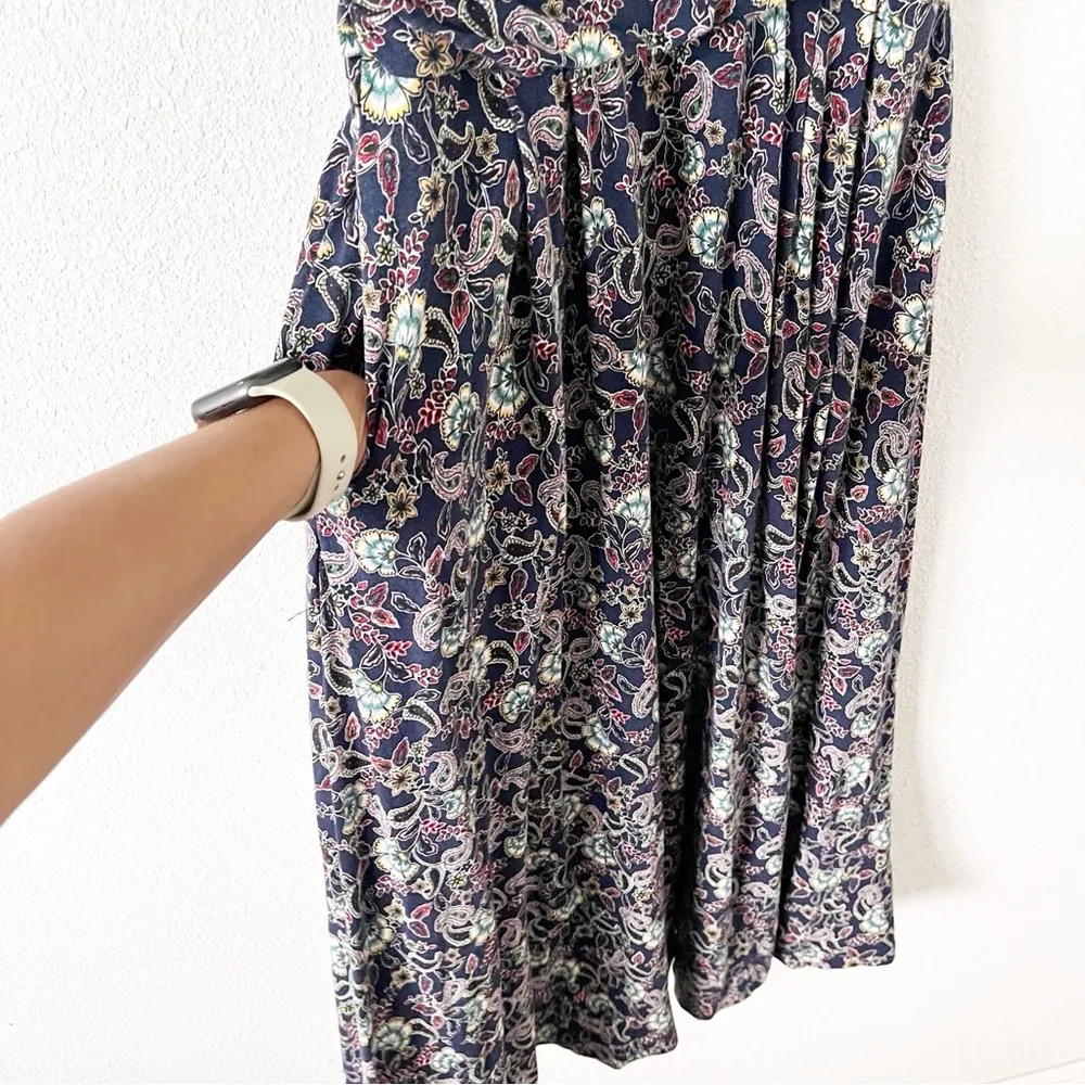 Boden Kassidy Jersey Midi Dress in Floral Blue Multicolor Size 4 - Image 6