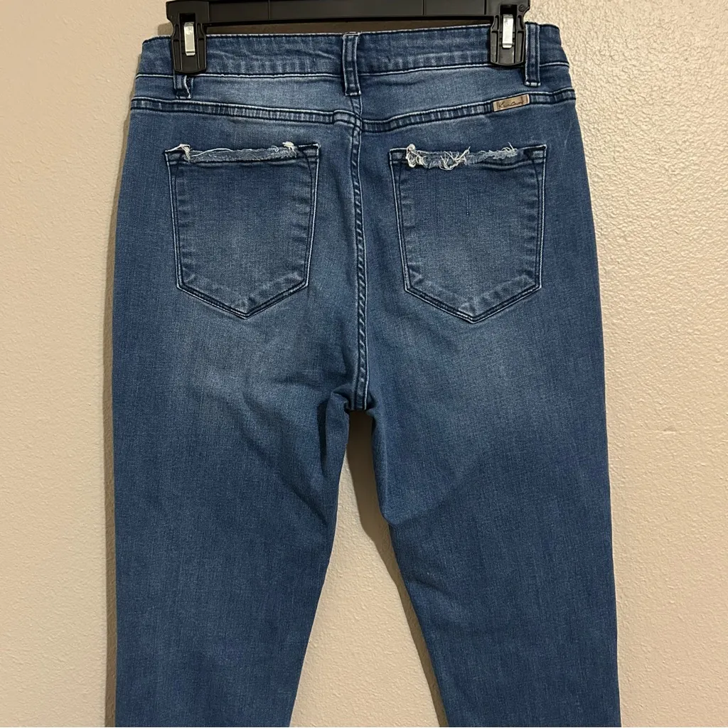 Kancan High Rise Button Fly Distressed Skinny Denim Jeans Women’s Size 11 / 29 Blue - Image 5