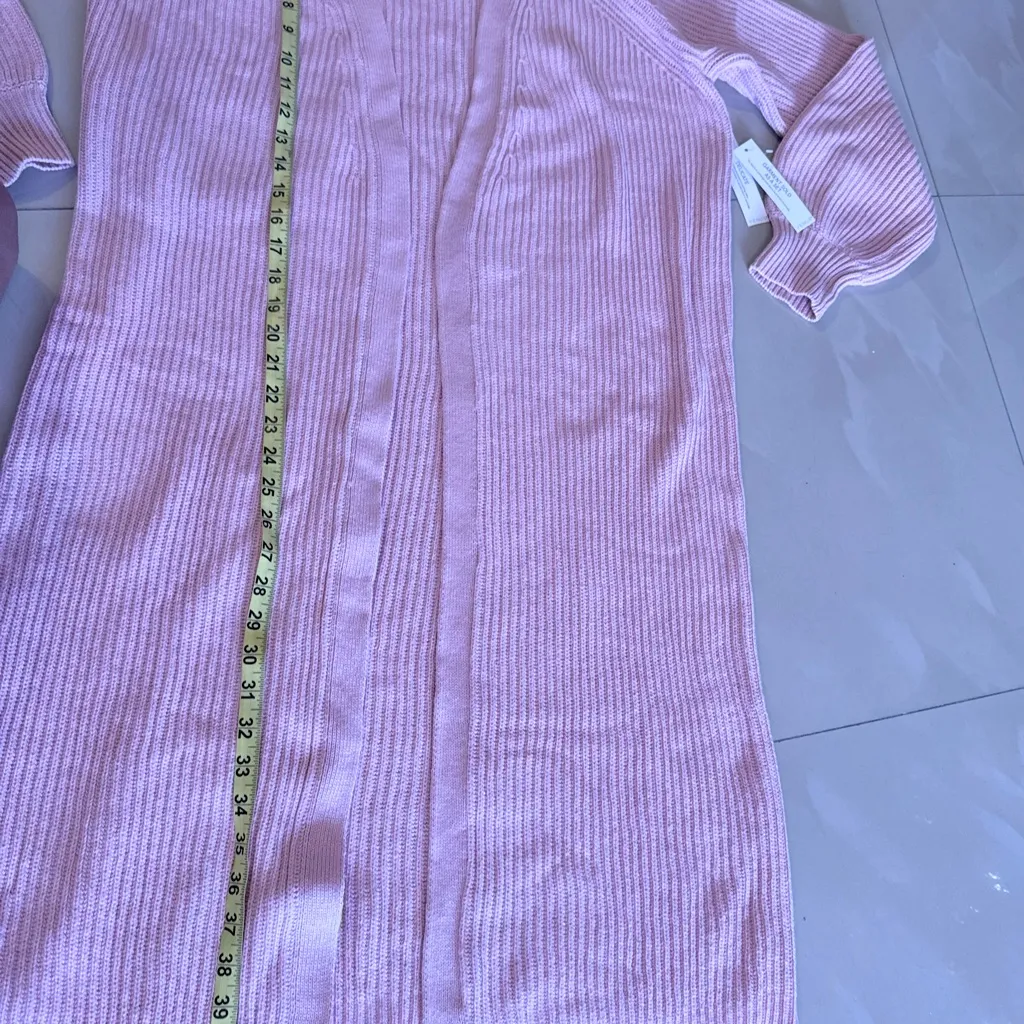 VENUS Soft Pink Long Knit Cardigan. - Image 7