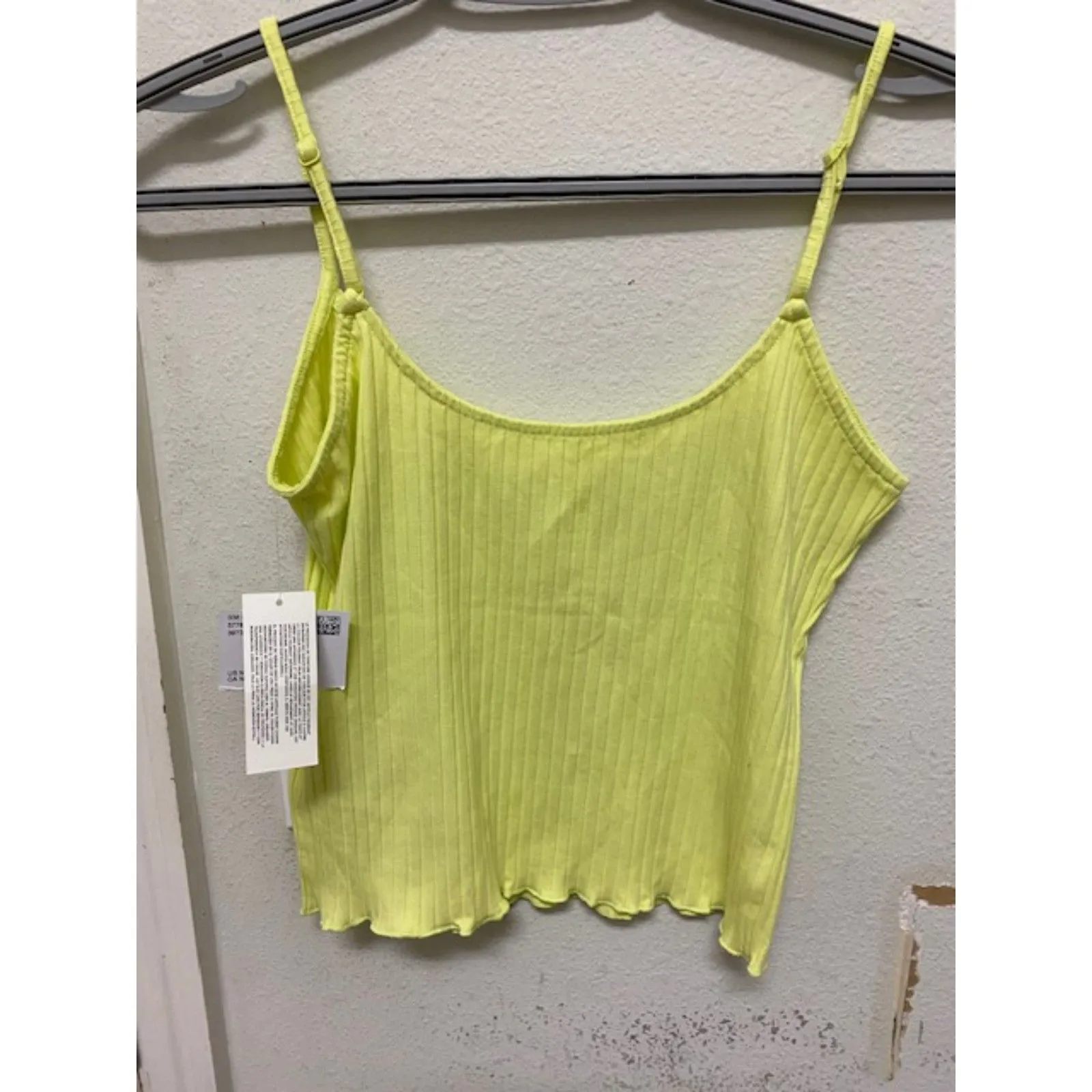 American Eagle Cropped Henley Cami M NWT Yellow Size M - Image 2