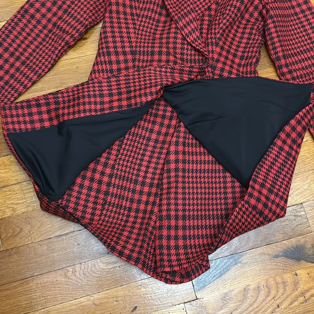 Zara red Houndstooth romper - Image 4