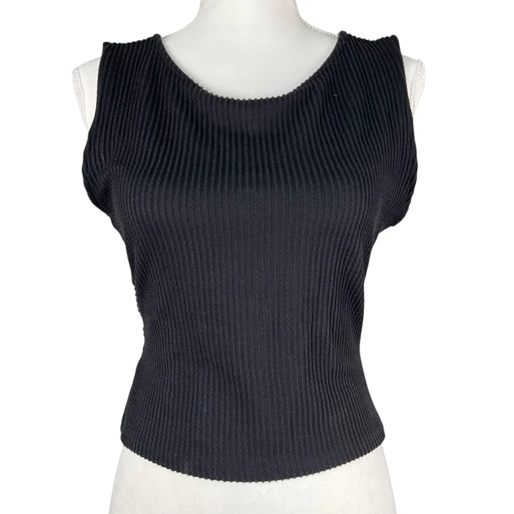 Antistar Black Cut Out Ribbed Tank Women’s Size Large NWT - Image 7
