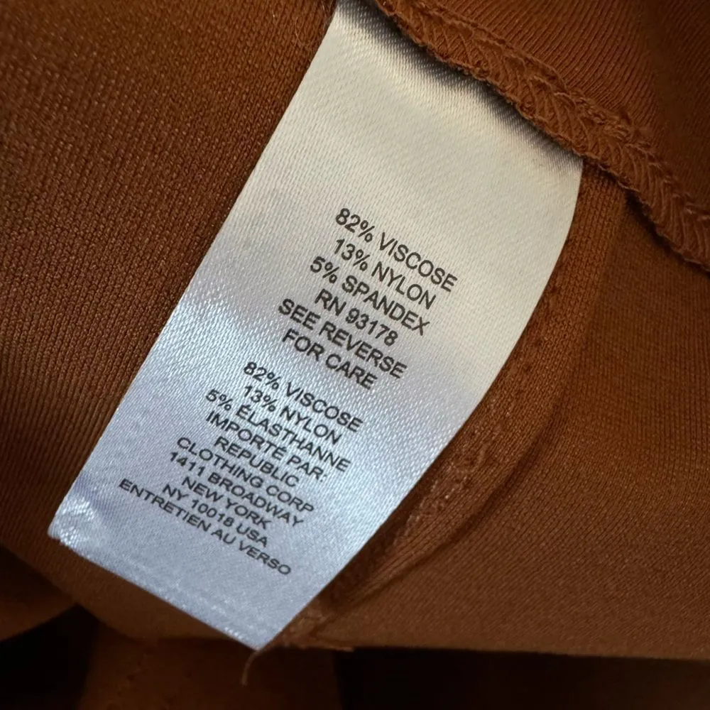 NWT Tahari Wide Leg Pant High Rise Patch Pockets In Burnt Orange Size 10 - Image 8